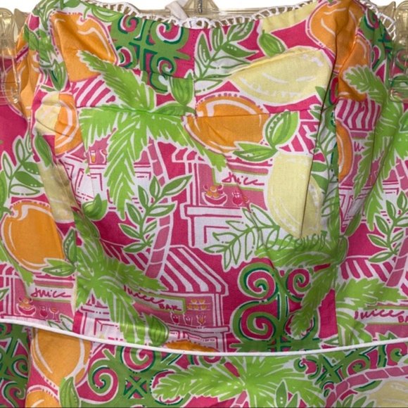 RARE HTF Lilly Pulitzer Juice Bar Print White Tag 90s Y2K Dress Size 4 - Picture 3 of 9